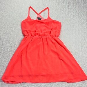 Rue21 Coral Pink Thin Strap Flowy Dress size M